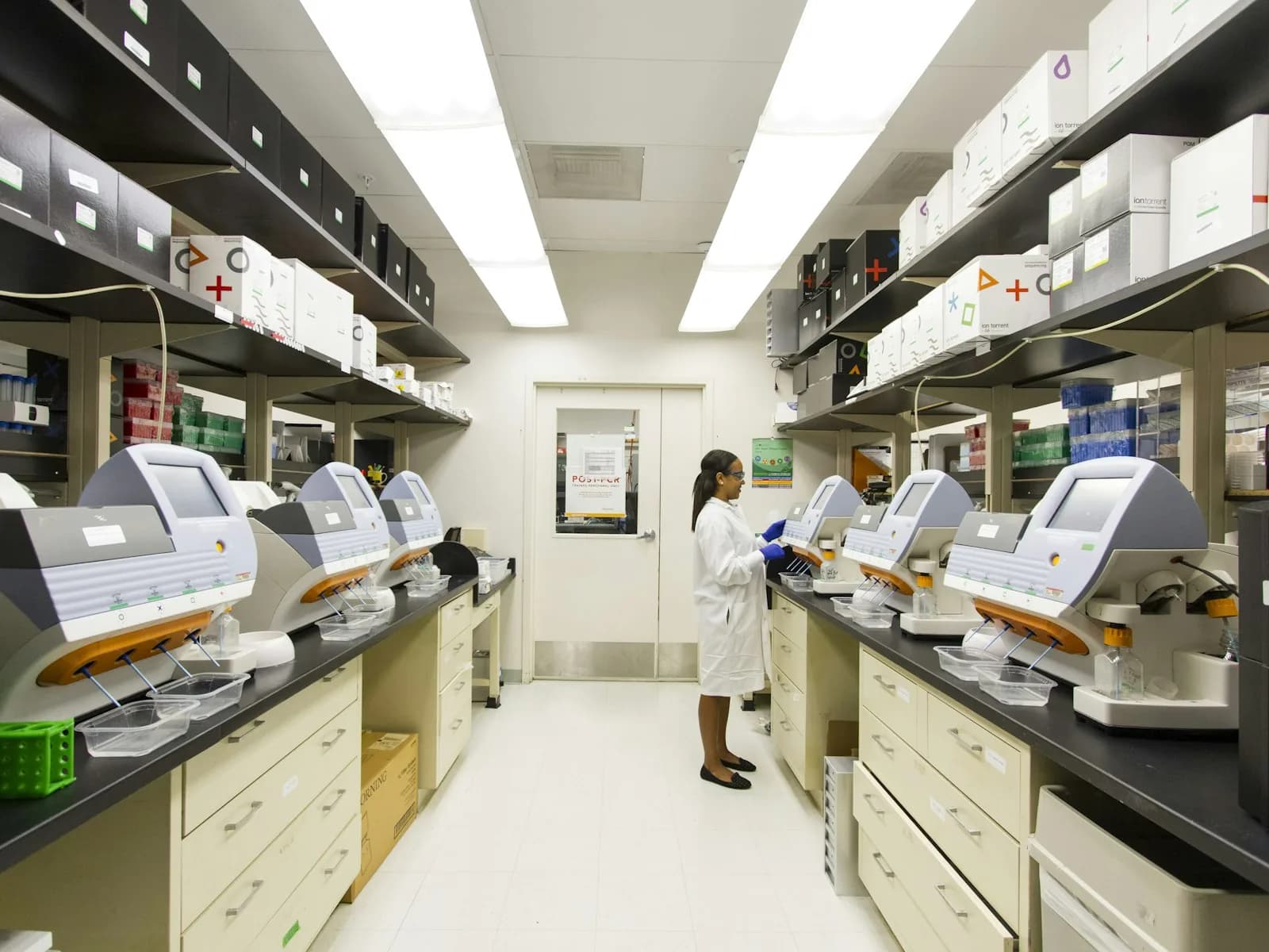 Professional blood-draw setup in clinic